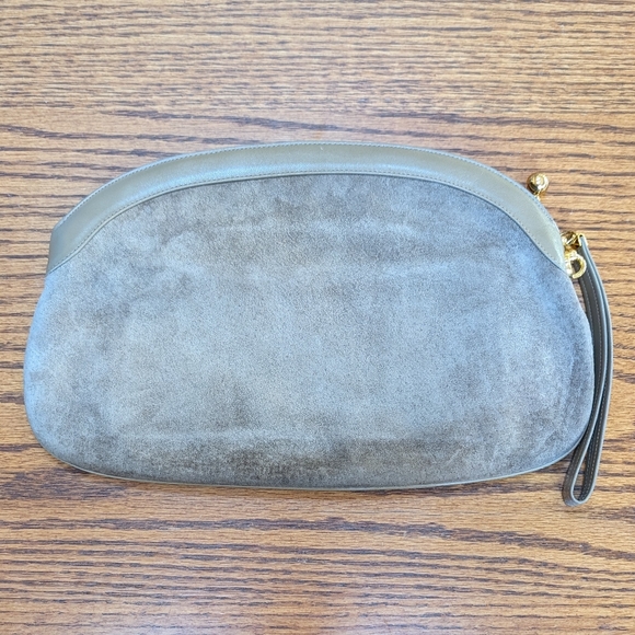 Vintage Koret Suede Leather Wristlet Clutch - Picture 2 of 3